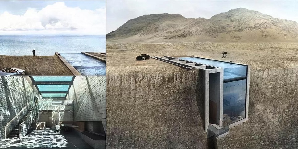 Futuristický dům zasazený do skalního útesu vám vyrazí dech