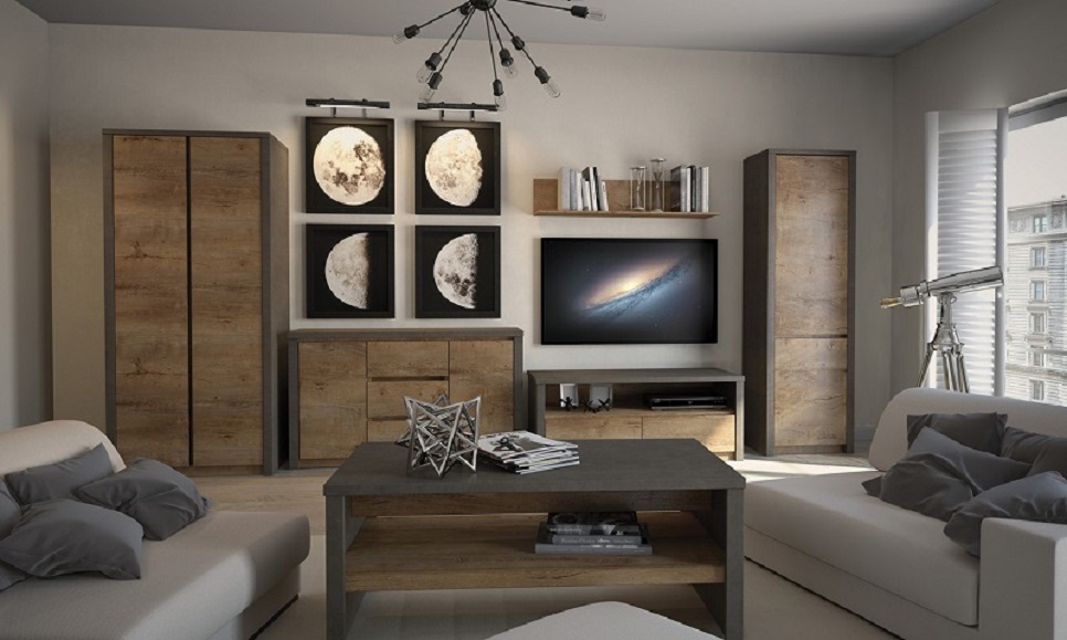 Moderní obývací stěna - dominanta obývacího pokoje