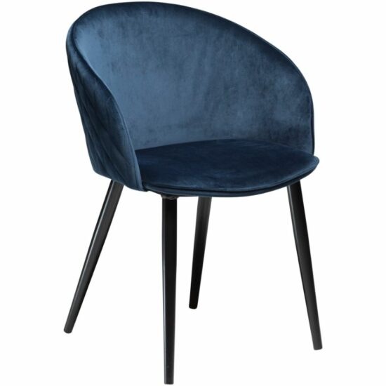 ​​​​​Dan-Form Modrá sametová jídelní židle
