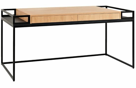 Nordic Design Černý kovový pracovní stůl Hugo 160