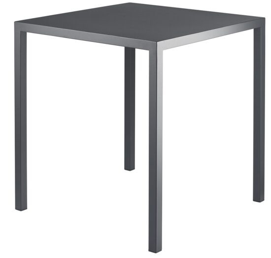 Antracitově šedý kovový zahradní stůl MARA IVO 80x80