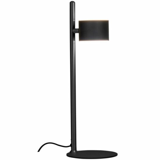 Nordic Living Černá kovová stolní lampa