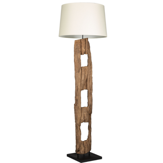 Moebel Living Dřevěná stojací lampa  s