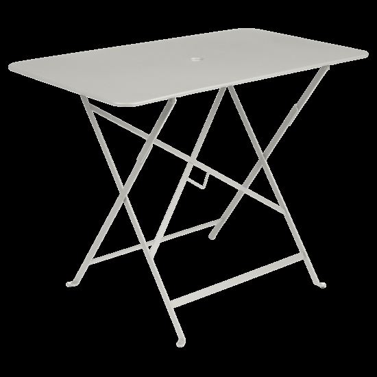 Světle šedý kovový skládací stůl Fermob Bistro