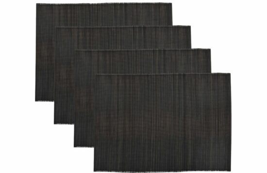 House Doctor Set čtyř černých bambusových prostírání Bamb 45 x