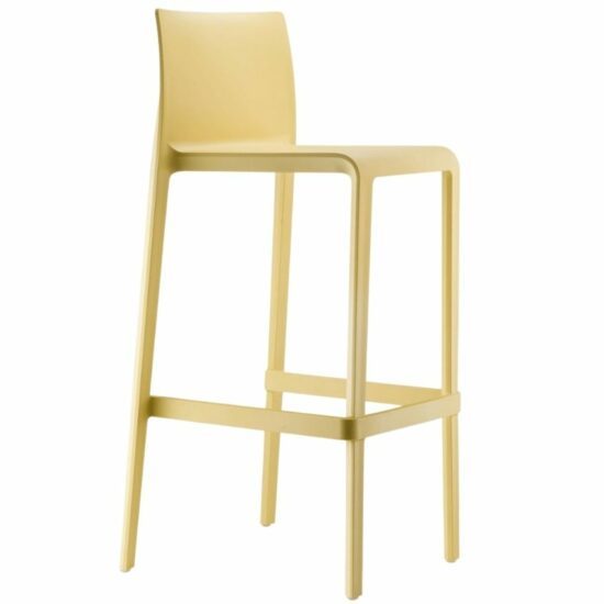 Pedrali Žlutá plastová barová židle Volt