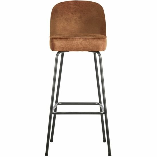 Hoorns Koňakově hnědá koženková barová židle