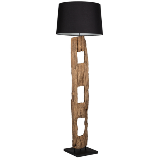 Moebel Living Dřevěná stojací lampa  s
