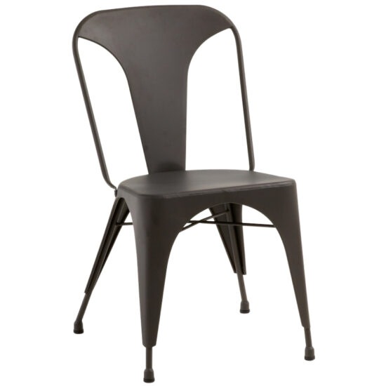 Černá kovová jídelní židle Kave