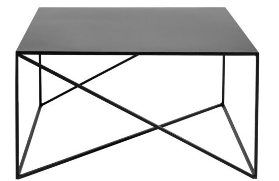 Nordic Design Černý kovový konferenční stolek Mountain