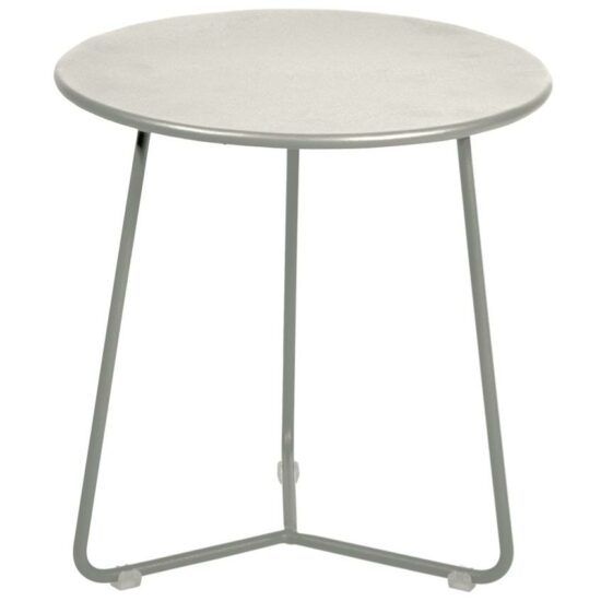 Světle šedý kovový odkládací stolek Fermob