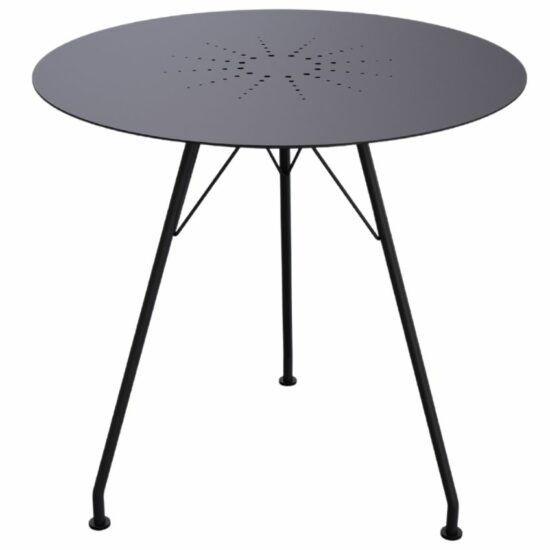 Černý kovový zahradní bistro stůl HOUE