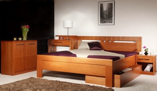 Masivní postel s úložným prostorem arleta 1 -