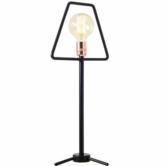 Nordic Design Černá kovová stolní lampa