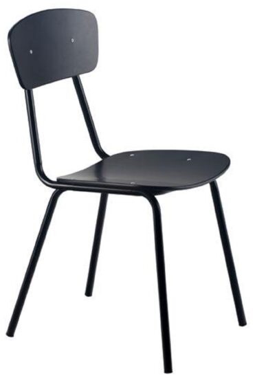 Černá kovová jídelní židle MARA