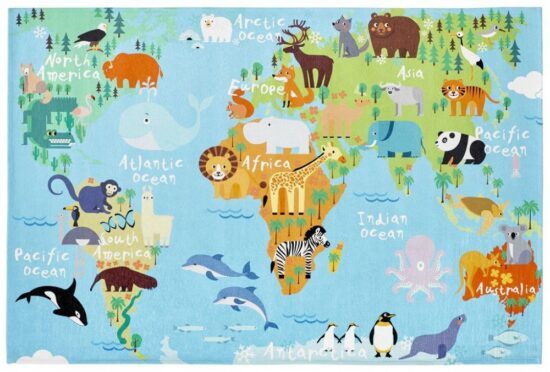 Dětský koberec mapa světa 233 -