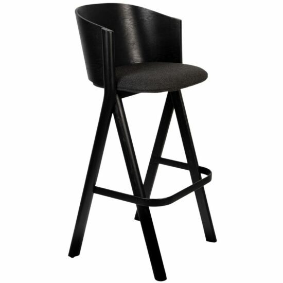 Černá jasanová barová židle Banne Twigs s