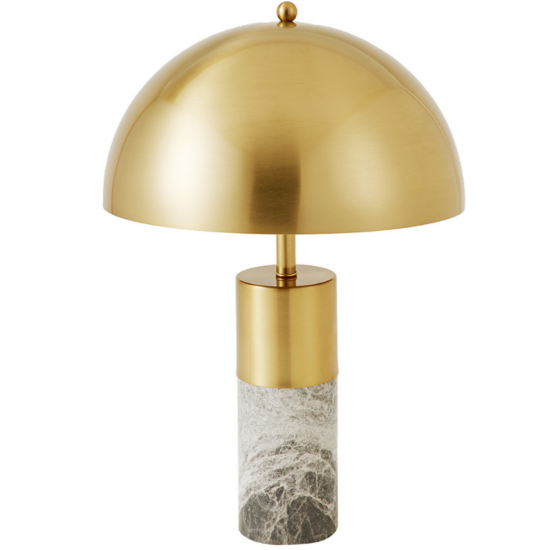 Moebel Living Zlatá kovová stolní lampa