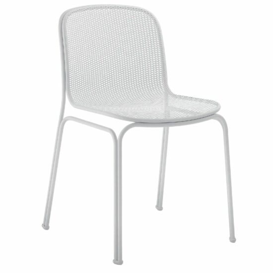 Bílá kovová zahradní židle COLOS VILLA