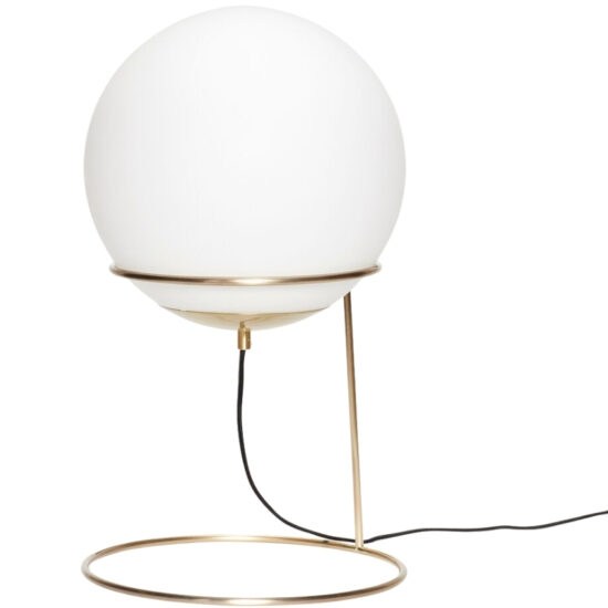 Bílo zlatá kovová stolní lampa Hübsch