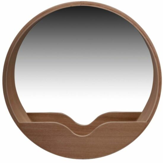 Dřevěné závěsné zrcadlo ZUIVER ROUND