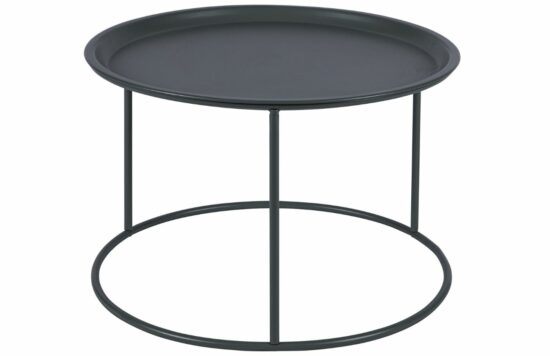 Hoorns Tmavě šedý kovový konferenční stolek