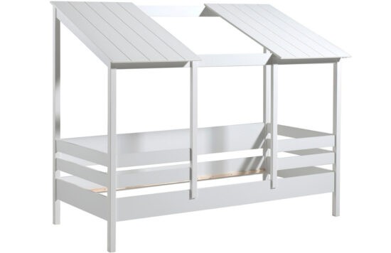 Bílá lakovaná dětská postel Vipack Housebed 90 x