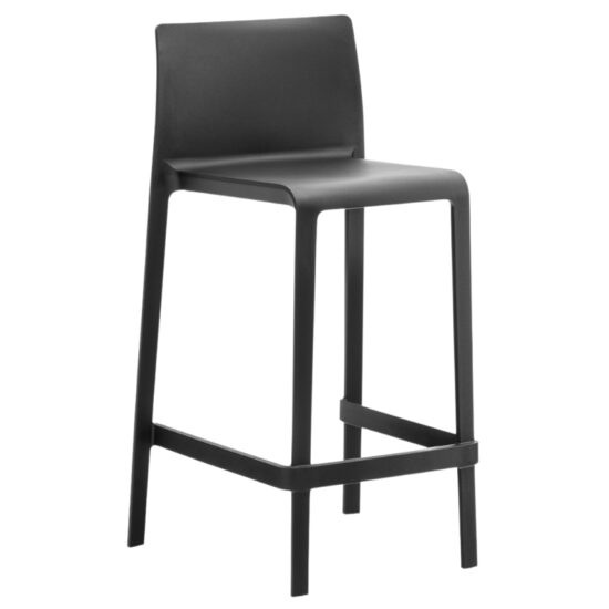 Pedrali Černá plastová barová židle Volt