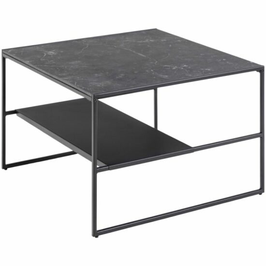 Scandi Černý kovový konferenční stolek Rowan