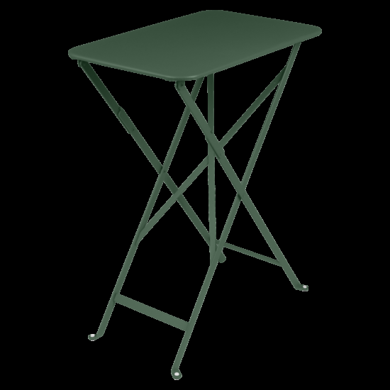 Tmavě zelený kovový skládací stůl Fermob Bistro