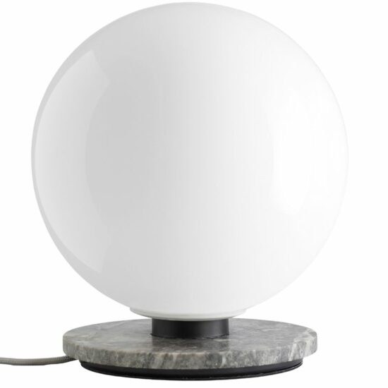 Leskle opálově bílá skleněná nástěnná/stolní lampa MENU