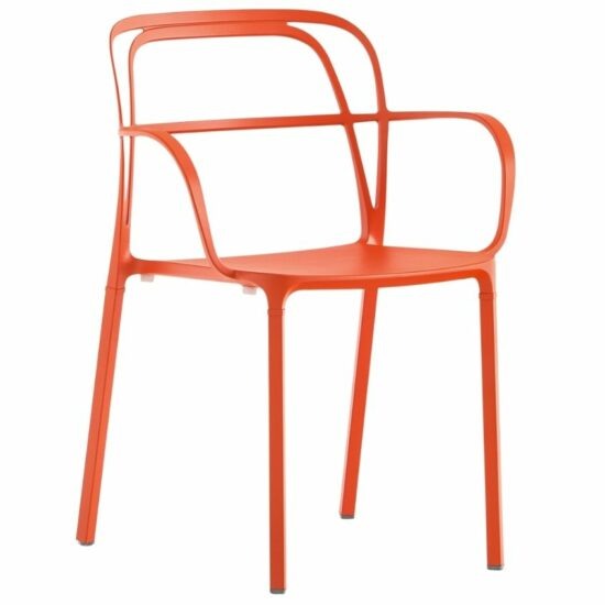 Pedrali Oranžová kovová jídelní židle