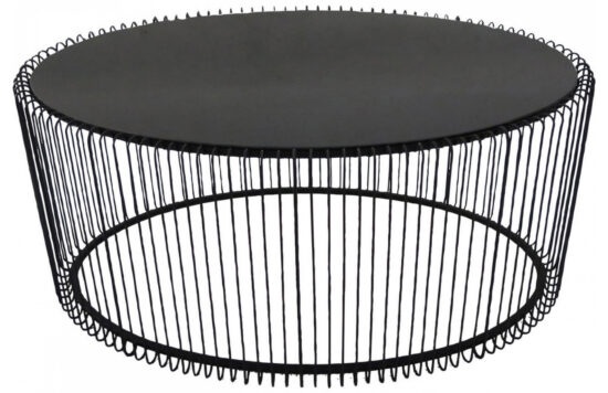 Kare Design Černý kovový konferenční stolek