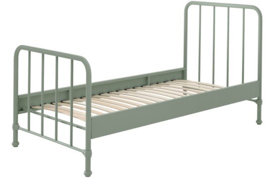 Matně zelená kovová postel Vipack Bronxx