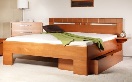 Masivní postel s úložným prostorem varezza 1 -