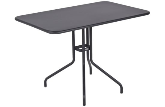 Černý kovový zahradní stůl Fermob Pétale