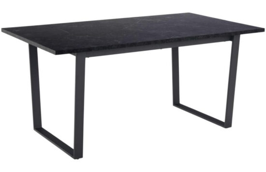 Scandi Černý dřevěný jídelní stůl Astor 160