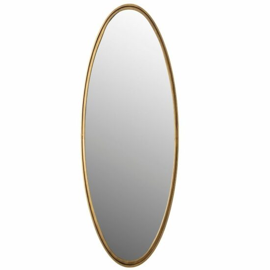 White Label Mosazné oválné závěsné zrcadlo
