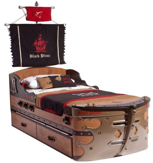 Dětská postel jack 90x190cm ve tvaru lodi