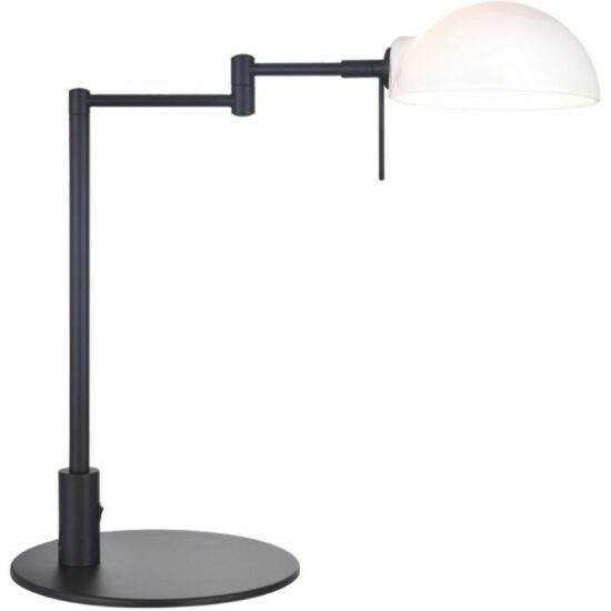 Černá skleněná stolní lampa Halo Design