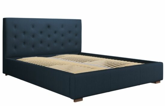 Modrá látková postel MICADONI SERI 160