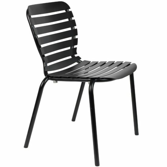 Černá kovová zahradní židle
