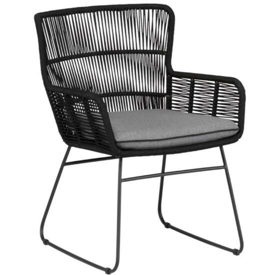 Hoorns Antracitově šedá kovová zahradní židle Avril