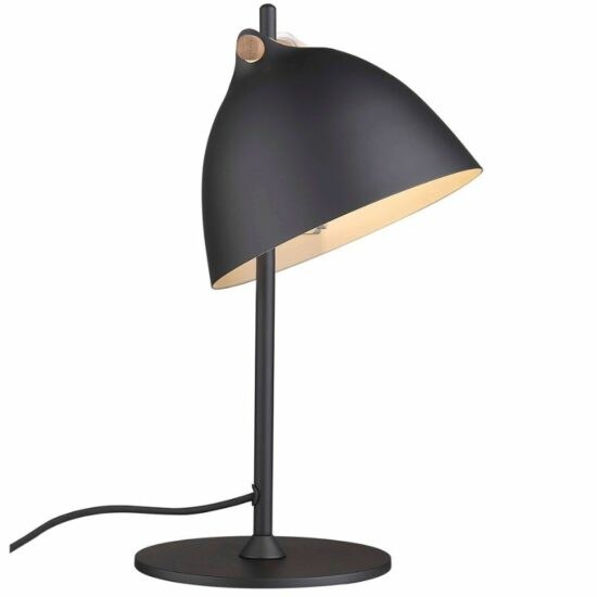 Černá kovová stolní lampa Halo