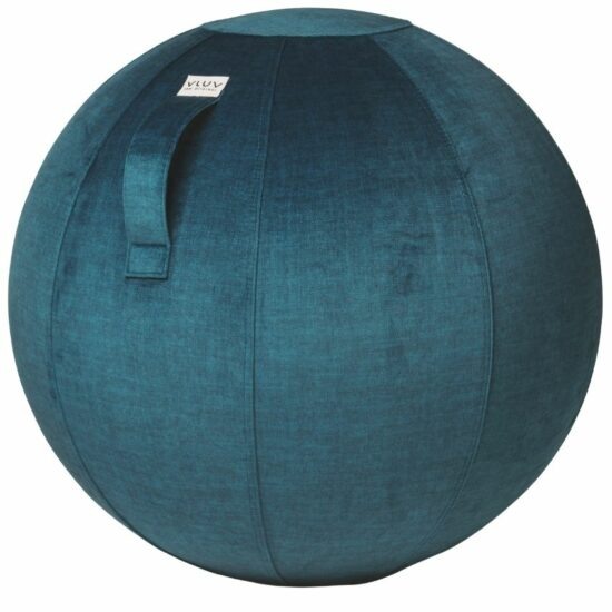 Modrý sametový sedací / gymnastický míč  VLUV