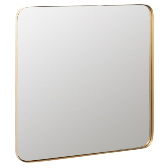 Zlaté kovové závěsné zrcadlo Kave Home Marco
