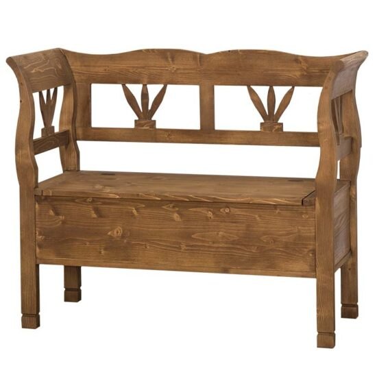 Dřevěná lavice s úložným prostorem honey