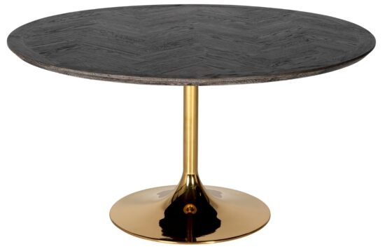 Černo zlatý dubový jídelní stůl Richmond