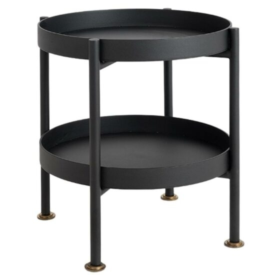 Nordic Design Černý kovový odkládací stolek Nollan
