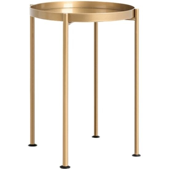 Nordic Design Zlatý kovový odkládací stolek